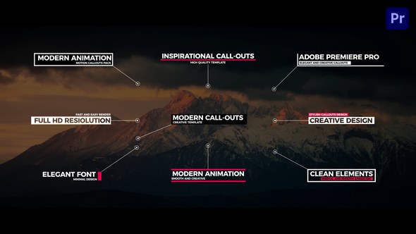 Modern Call Outs For Premiere Pro Premiere Pro template preview