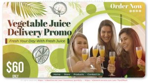 Videohive Vegetable Juice Delivery Promo Product Promo template preview