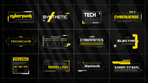 Videohive Cyberpunk Glitch Titles Titles template preview