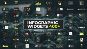 Videohive Infographics Pack - Glass Widgets Infographics template preview