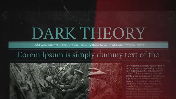 Videohive Dark Theory Openers template preview