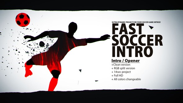 Videohive Fast Soccer Intro Openers template preview