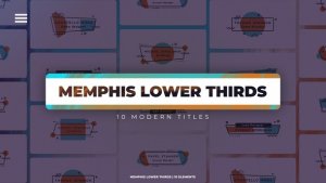 Videohive Memphis Lower Thirds Elements template preview
