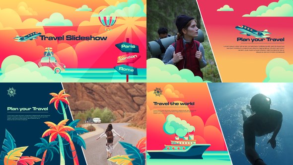 Videohive Travel Slideshow 45800129 Broadcast-packages template preview