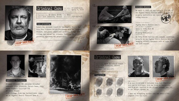 Videohive Criminal Case File Video Template Titles template preview