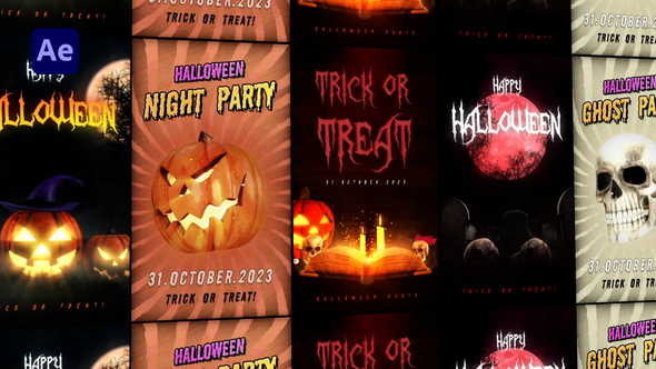 Videohive Halloween Spooky Stories Pack Titles template preview