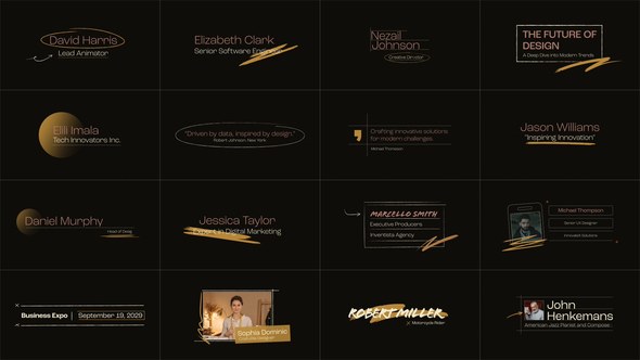 Videohive Creative Brush Lower Thirds Elements template preview