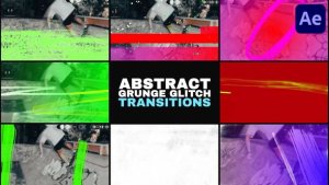 Videohive Abstract Grunge Glitch Seamless Transitions | After Effects 58440108 Elements template preview