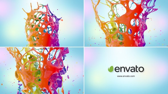 Videohive Paints Splash Logo Logo Stings template preview