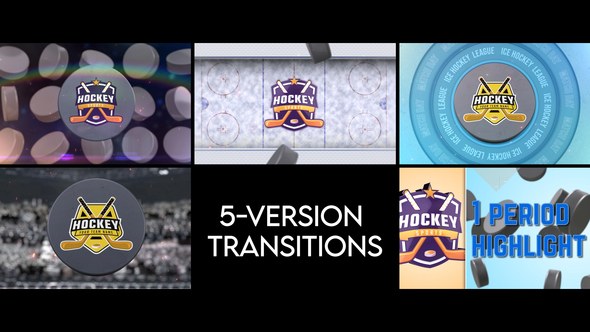 Videohive Ice Hockey Transitions - 5 Versions Elements template preview