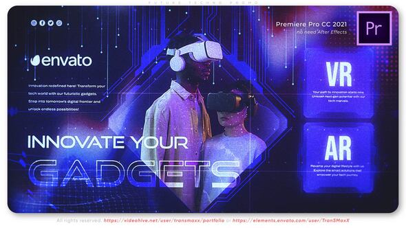 Future Techno Promo Premiere Pro template preview