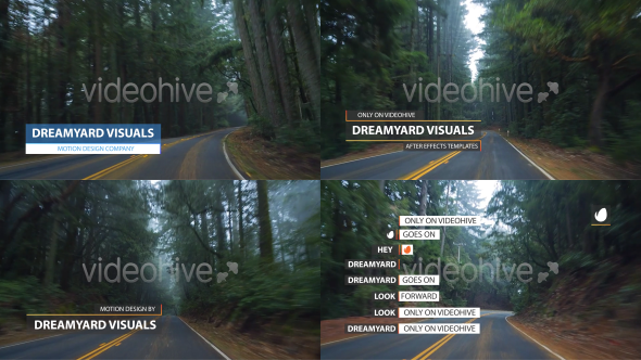 Clean Lower Thirds and Titles Video Displays template preview