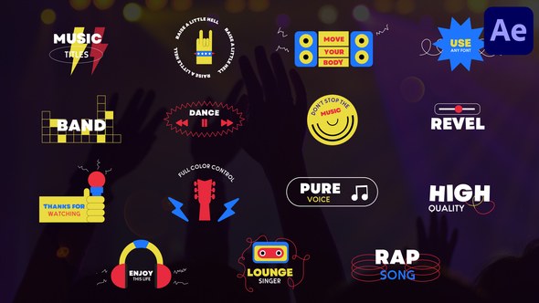 Videohive Modern Music Titles for After Effects Titles template preview