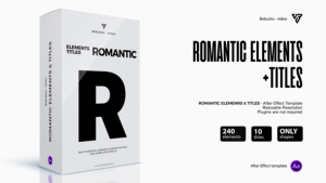 Romantic Elements & Titles Video Displays template preview