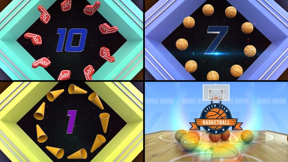 Videohive Basketball Countdown 6 Elements template preview