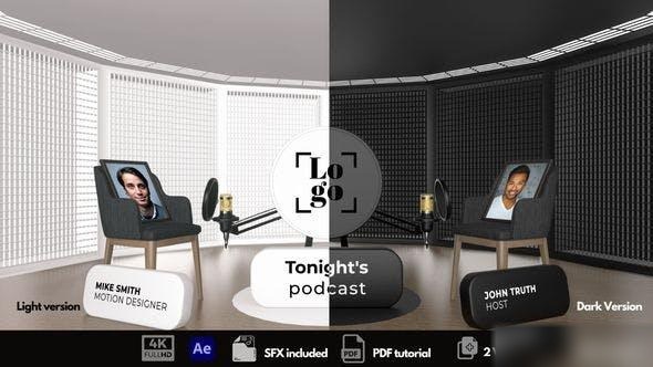 Videohive Podcast Intro 45959812 Logo Stings template preview