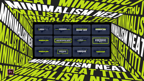 Minimalism Neat Titles | Premiere Pro Premiere Pro template preview