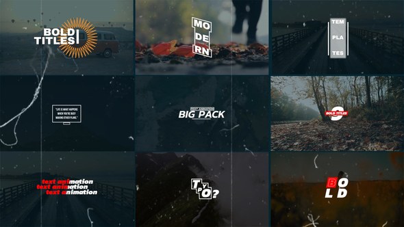 Videohive Bold Text Titles 52854024 Titles template preview
