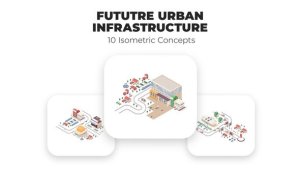 Videohive Fututre Urban Infrastructure - Isometric Concepts Elements template preview