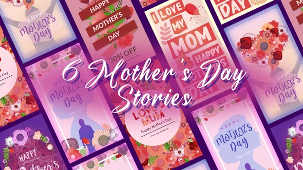 Videohive Mother's Day Stories Titles template preview