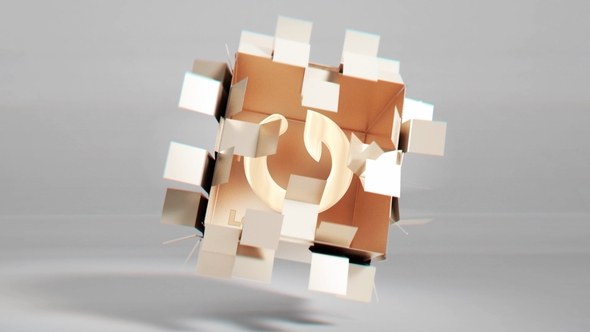 Videohive Cube Unfolding Logo Reveals Logo Stings template preview