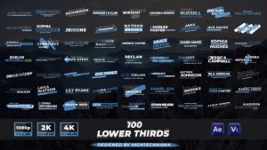Videohive 100 Lower Thirds Pack Elements template preview