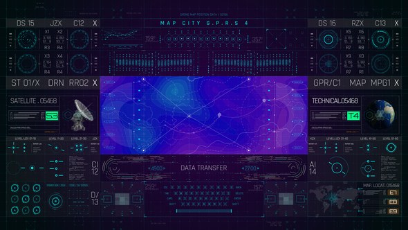 Videohive HUD PRO GPRS 4 Elements template preview