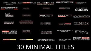 Minimal Titles Video Displays template preview