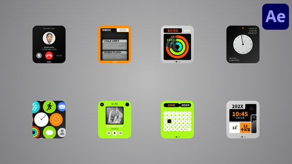 Videohive Smart Watch UI Titles for After Effects Titles template preview