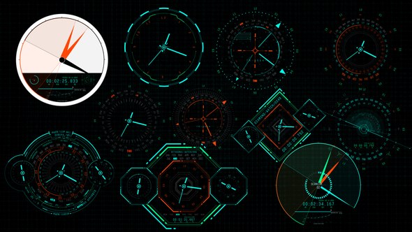 Videohive HUD700 Time Elements template preview