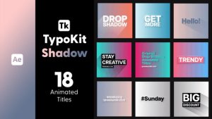 Videohive Typo Kit Shadow Titles for After Effects Titles template preview