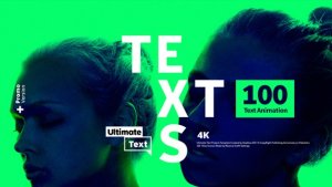 Videohive 100 Typography Package Titles template preview