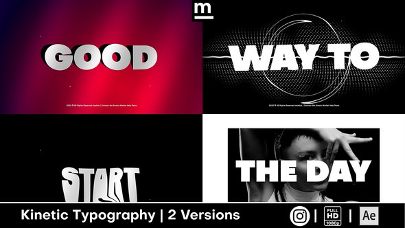 Videohive Bright Typography Titles template preview