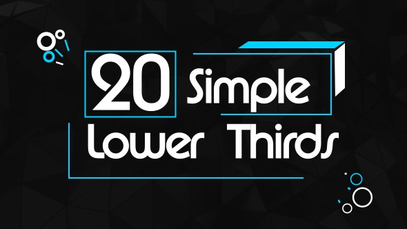 20 Simple Lower Thirds Video Displays template preview