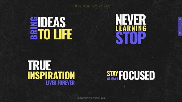 Videohive Bold Kinetic Titles 59752182 Titles template preview