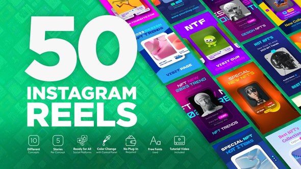 Videohive NFT Instagram Reels Product Promo template preview