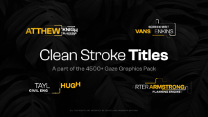 Videohive 25 Clean Stroke Titles Titles template preview