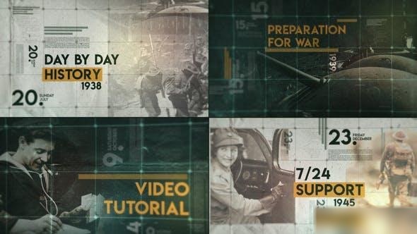 Videohive Day by Day History Openers template preview