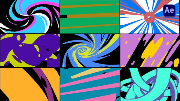 Videohive 2D Liquid Shape Transtions [After Effects] Elements template preview