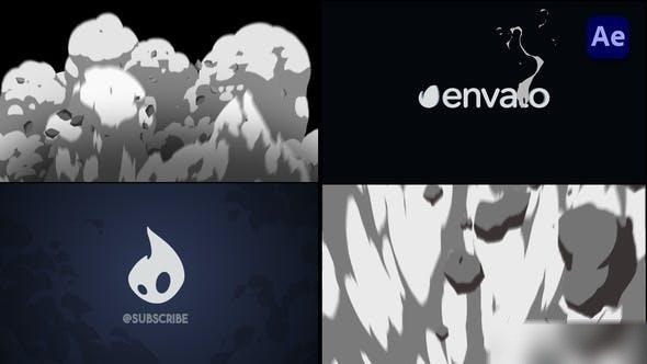 Videohive 2D Cartoon Explosion Logo Opener [After Effects] Openers template preview