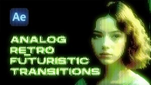 Videohive Analog Retro Futuristic Transitions Elements template preview