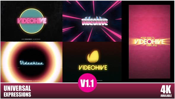 Videohive 80's Logo Reveal Logo Stings template preview