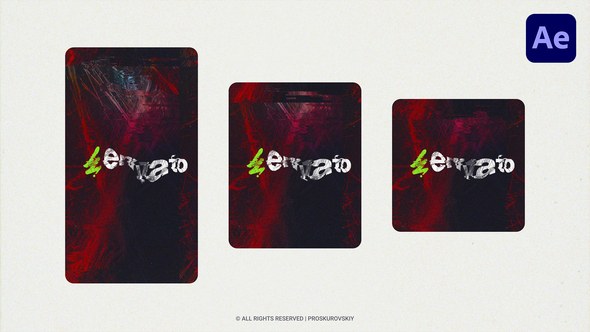 Videohive Vertical Glitch Noise Logo Logo Stings template preview