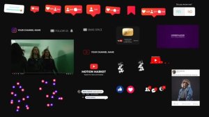 Videohive Social Medial Elements Openers template preview