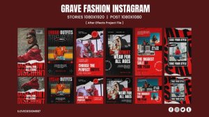 Videohive Grave Fashion Instagram Product Promo template preview
