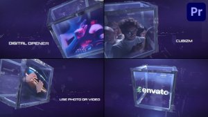 Digital Opener Cubizm for Premiere Pro Premiere Pro template preview