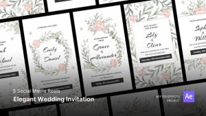 Videohive Social Media Reels - Elegant Wedding Invitation After Effects Template Product Promo template preview