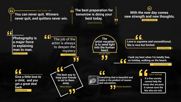 Videohive Modern Quotes Pack Elements template preview