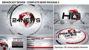 Broadcast Design - Complete News Package 2 Video Displays template preview