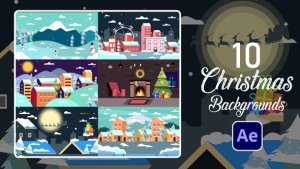 Videohive Christmas Backgrounds | After Effects Elements template preview